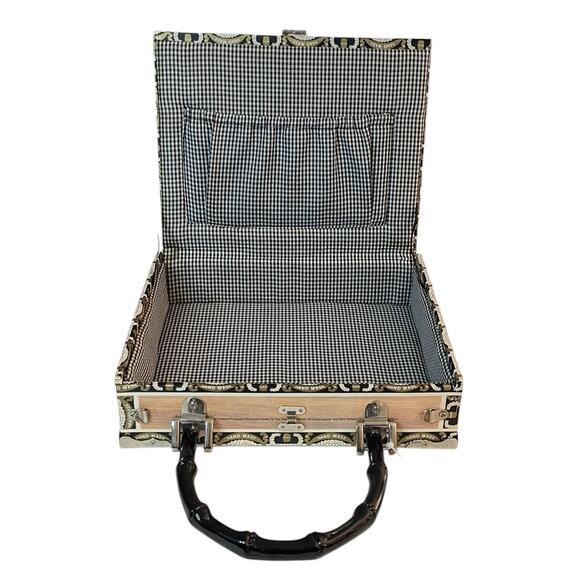 Vintage Blossom Cowgirl Horse Western Cigar Box Purse Handbag Top Handle - Picture 9 of 15